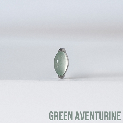 Накрутка Almond Natural Stone Green Aventurine 1.2 мм